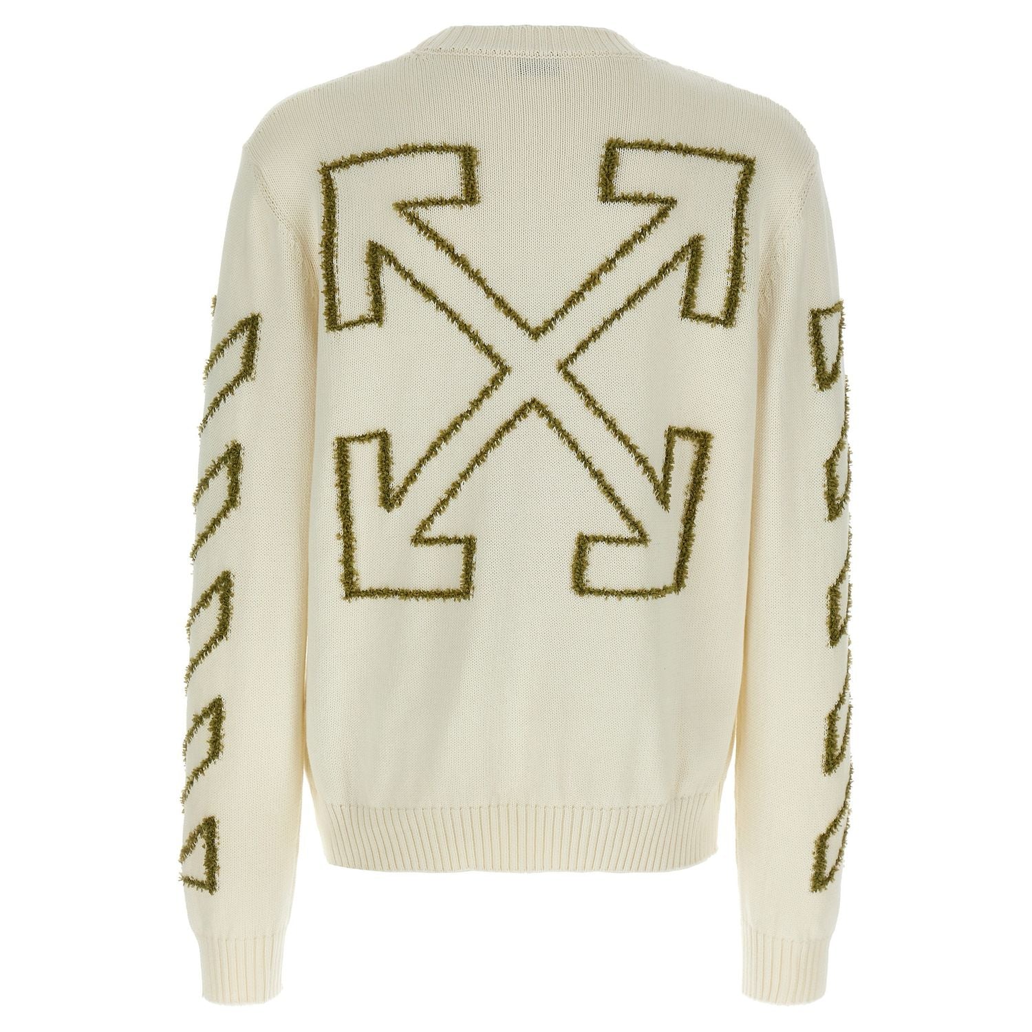 Off-White Beige Cotton Cardigan