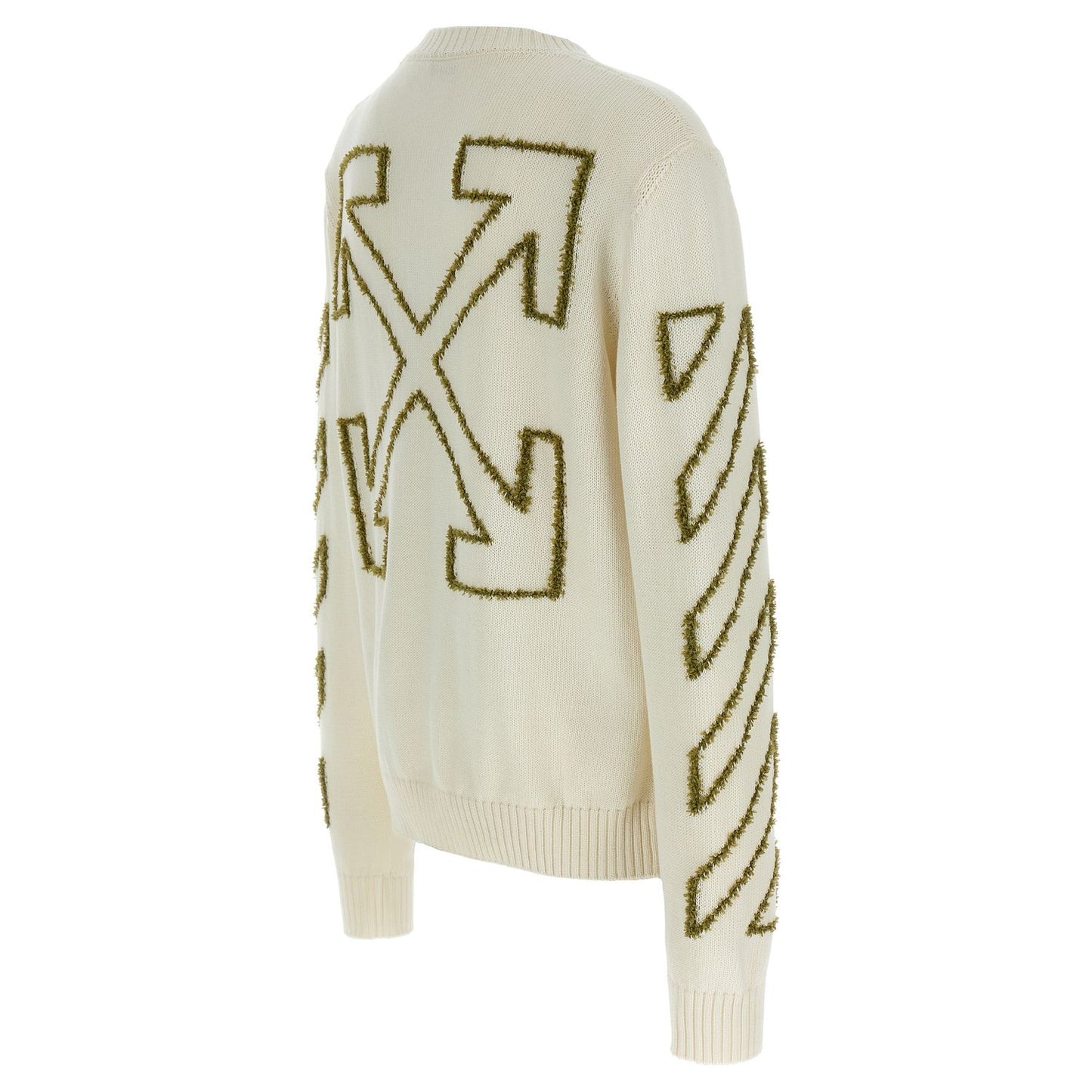 Off-White Beige Cotton Cardigan