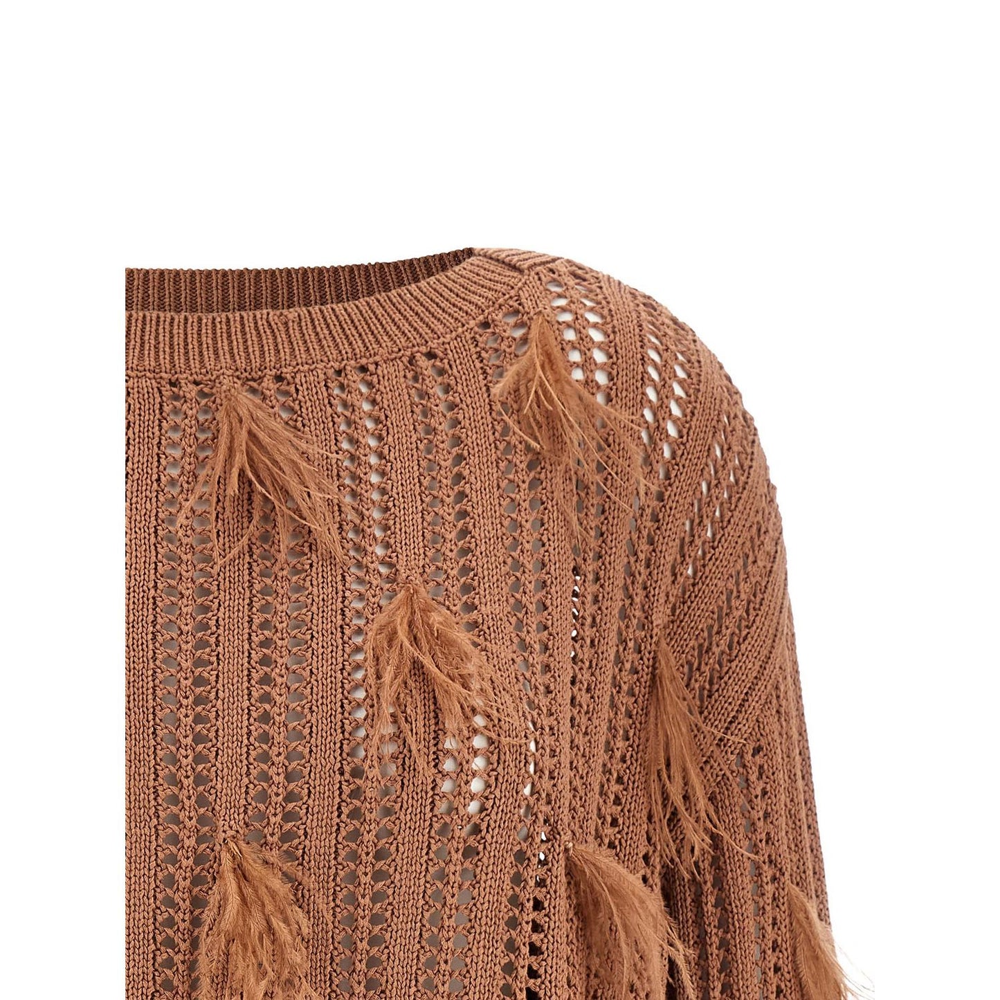 Twinset Brown Cotton Cardigan