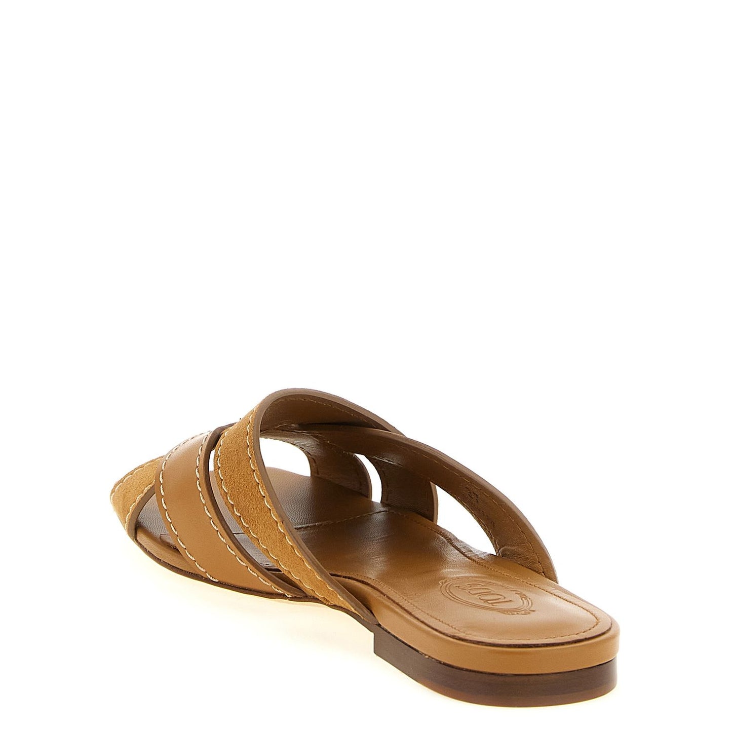 Tod's Beige Calfskin Slides