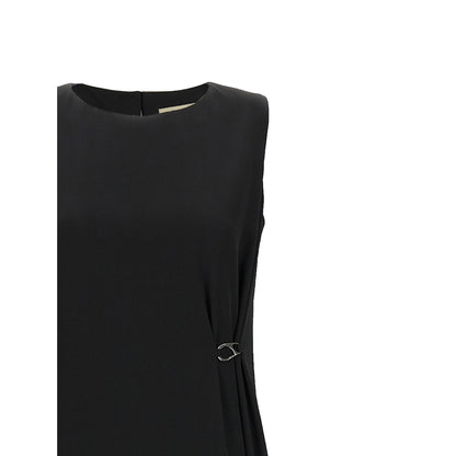 Herno Black Polyester Long Dress