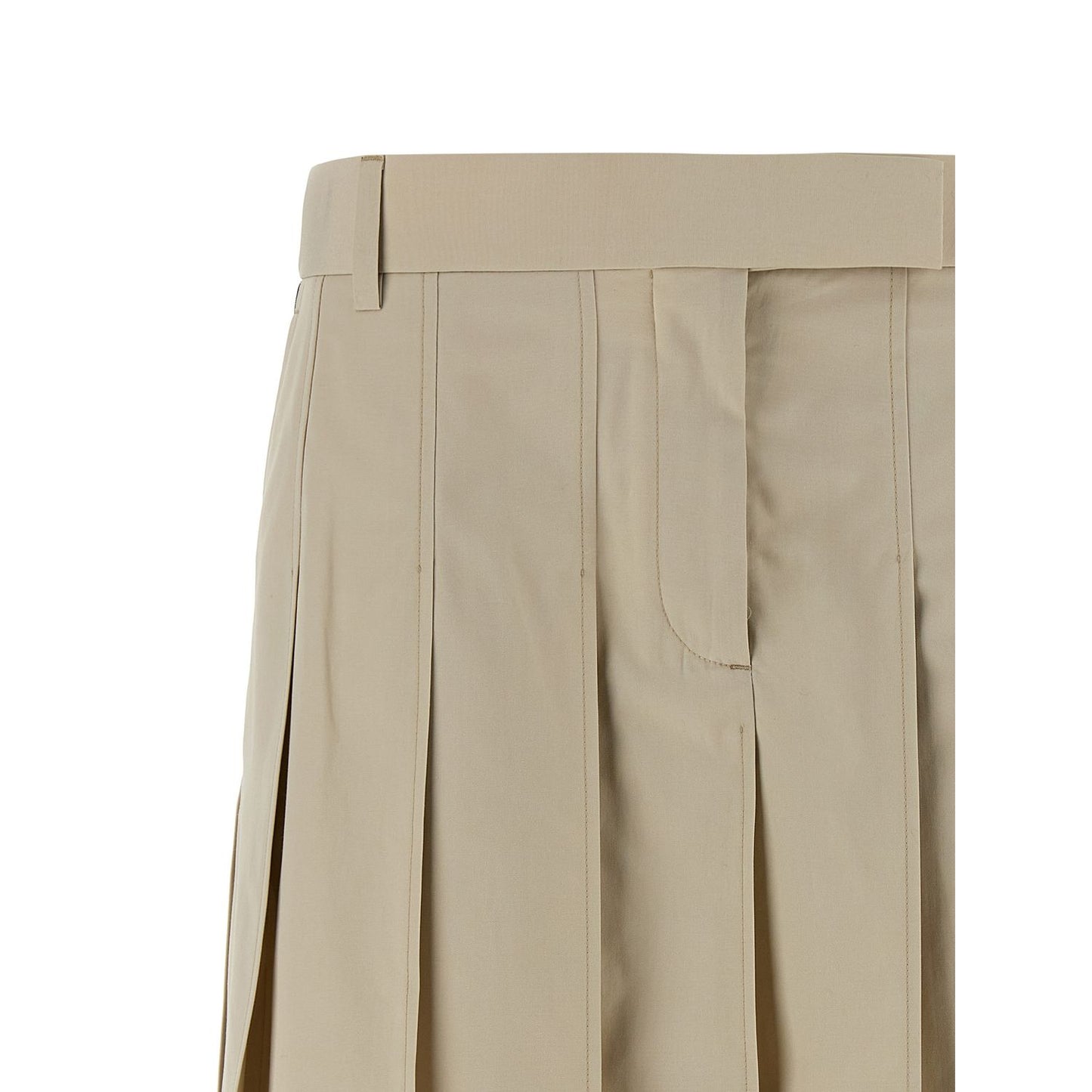 Thom Browne Beige Cotton Long Skirt