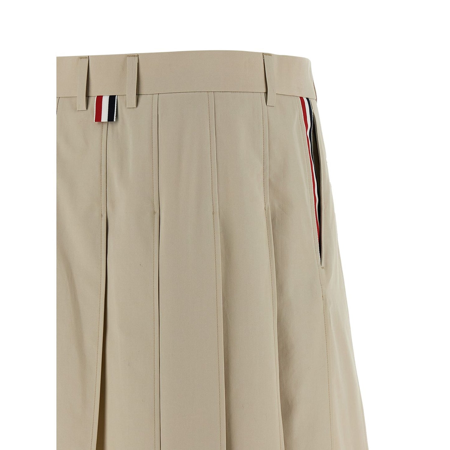 Thom Browne Beige Cotton Long Skirt