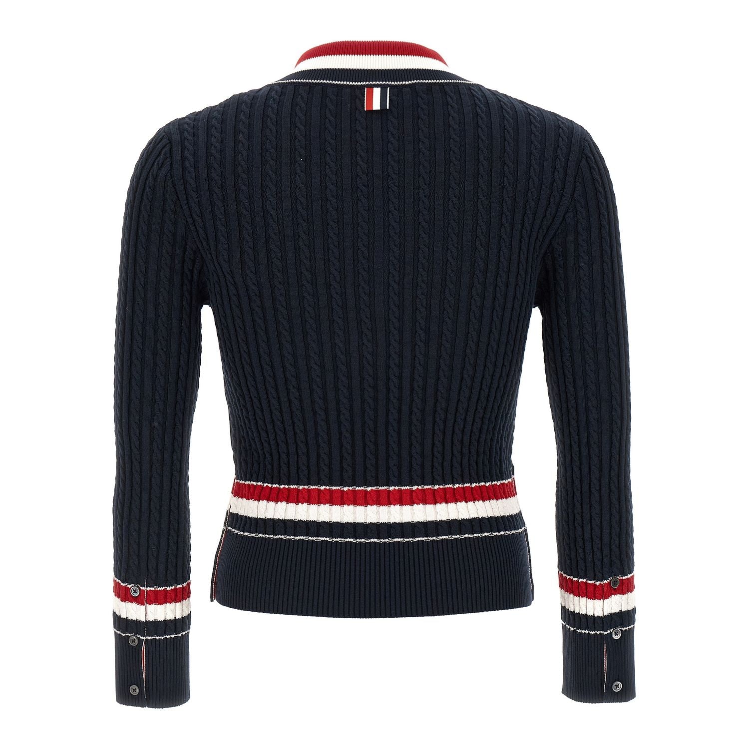 Thom Browne Blue Cotton Cardigan