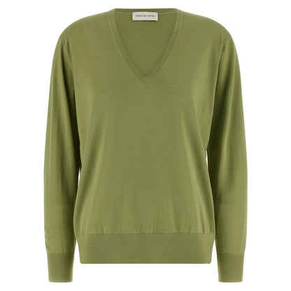 Dries Van Noten Bicolor Merino Wool Cardigan