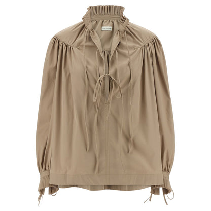 Dries Van Noten Beige Cotton Blouse