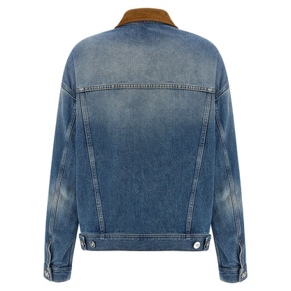 Versace Blue Cotton Denim Jacket