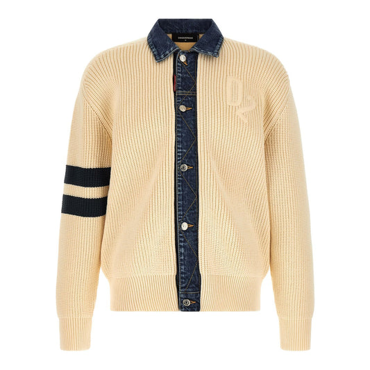Dsquared² Beige Cotton Cardigan