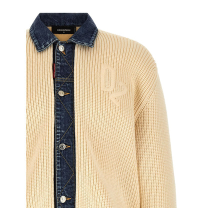 Dsquared² Beige Cotton Cardigan