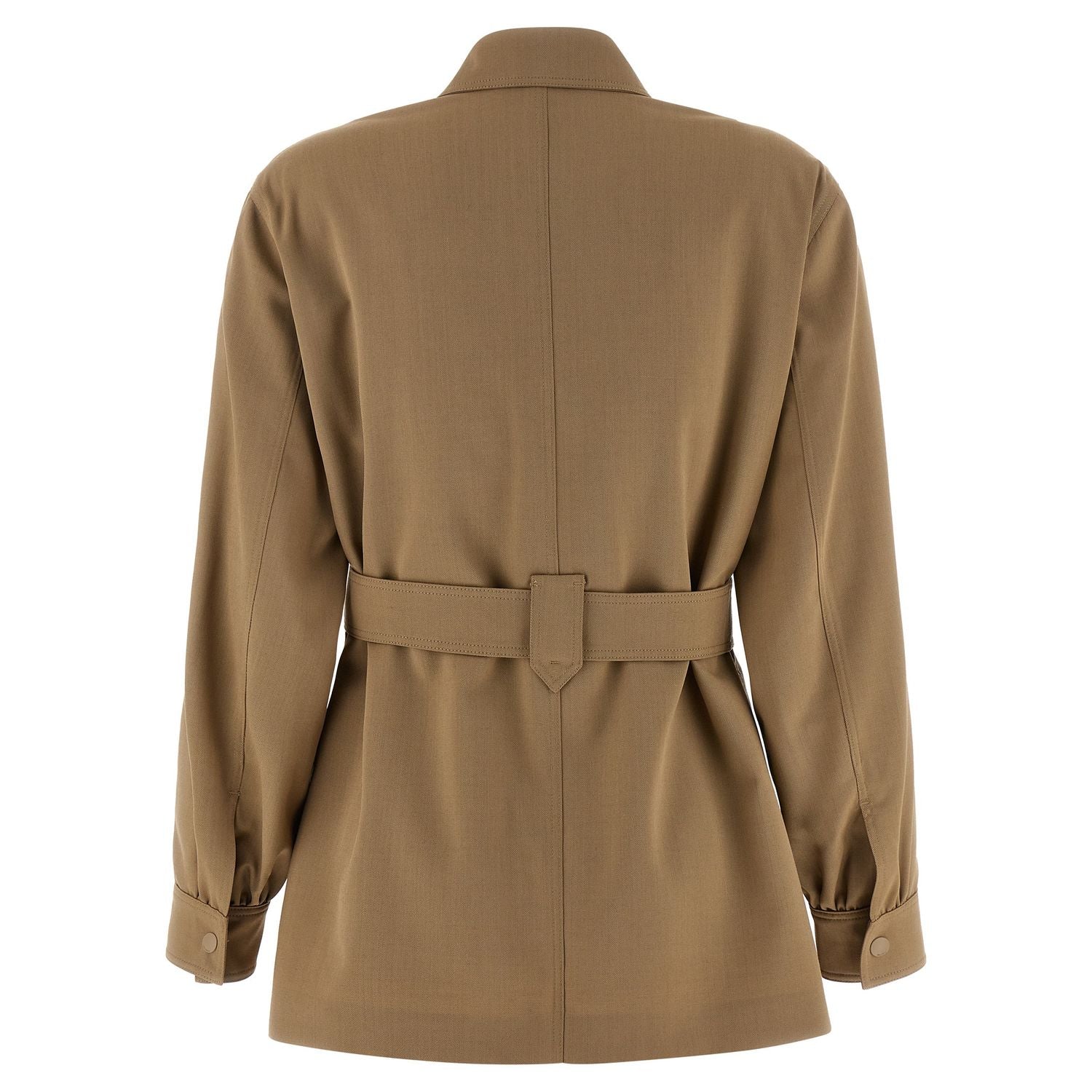 Max Mara Beige Virgin Wool Blouse