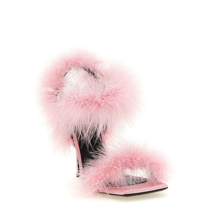 Moschino Multicolor Viscose Stiletto Heel Sandals