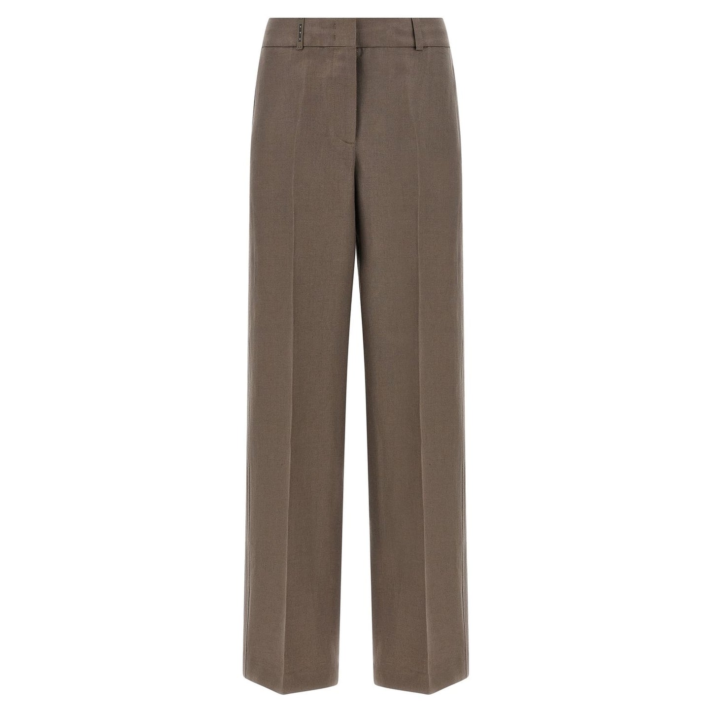 Peserico Brown Linen Pants