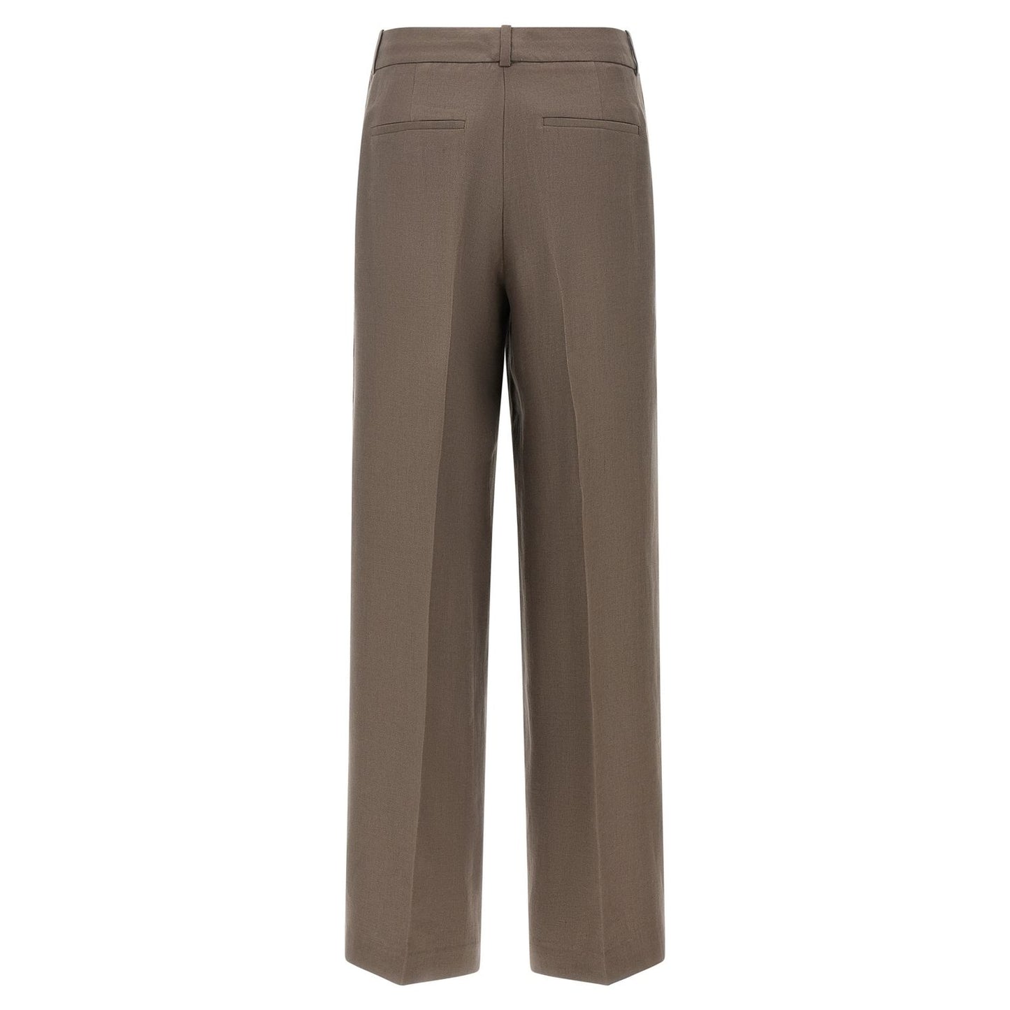 Peserico Brown Linen Pants