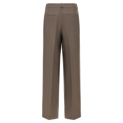 Peserico Brown Linen Pants