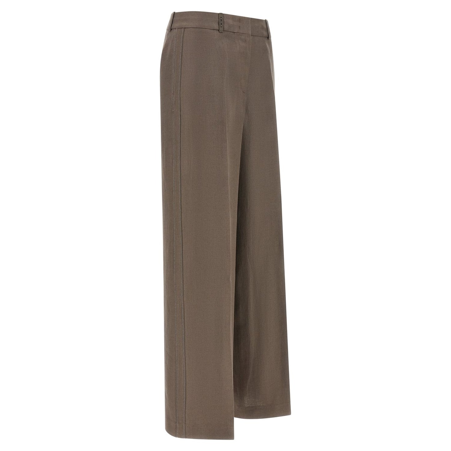 Peserico Brown Linen Pants