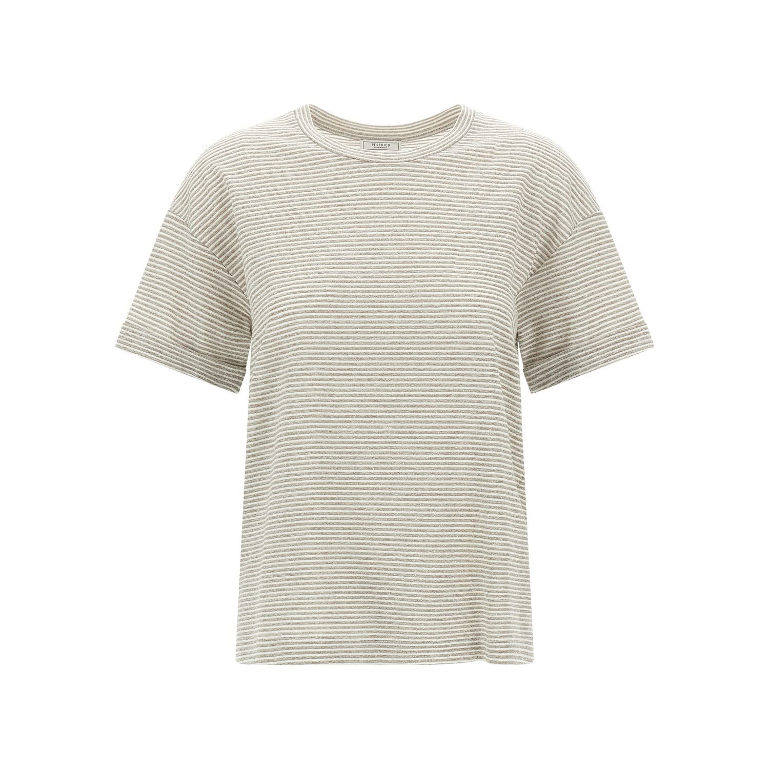Peserico Beige Linen T-Shirt