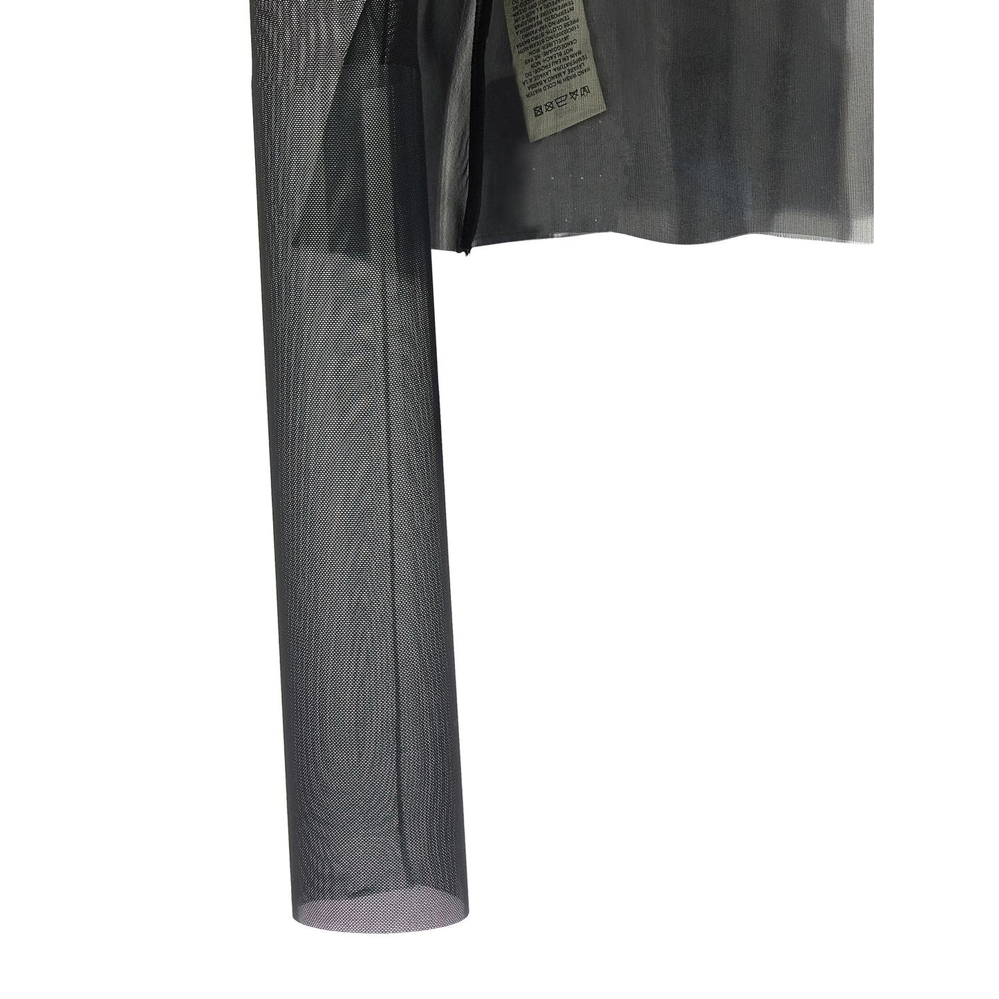 Rick Owens Black Silk Full-Length Jacket