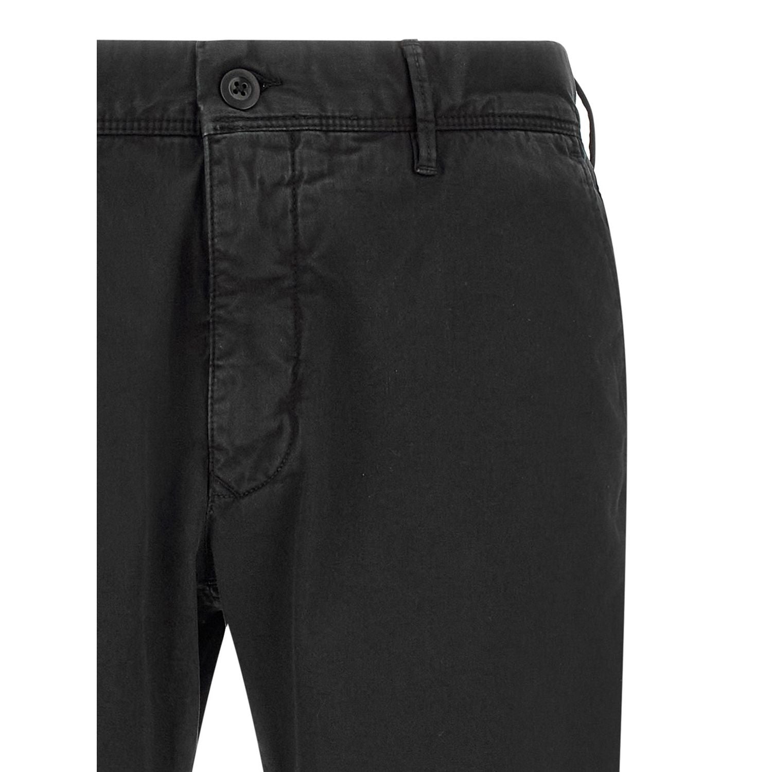 Incotex Black Cotton Casual Pants