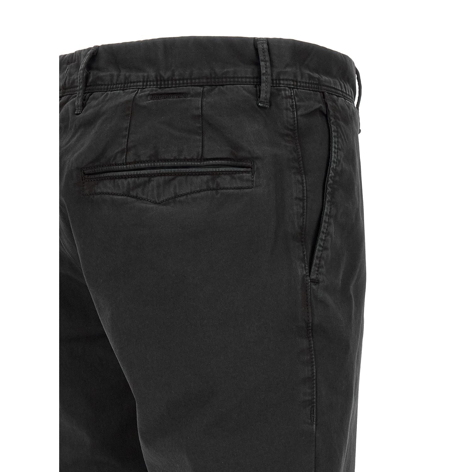 Incotex Black Cotton Casual Pants