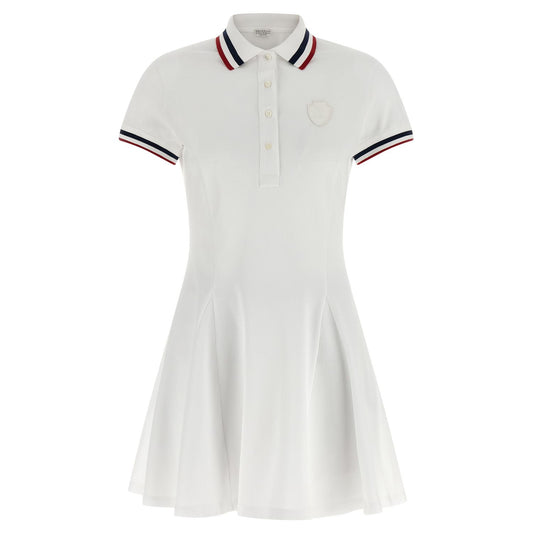 Brunello Cucinelli White Cotton Short Dress