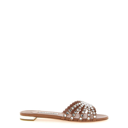 Aquazzura Multicolor Lamb Leather Slides