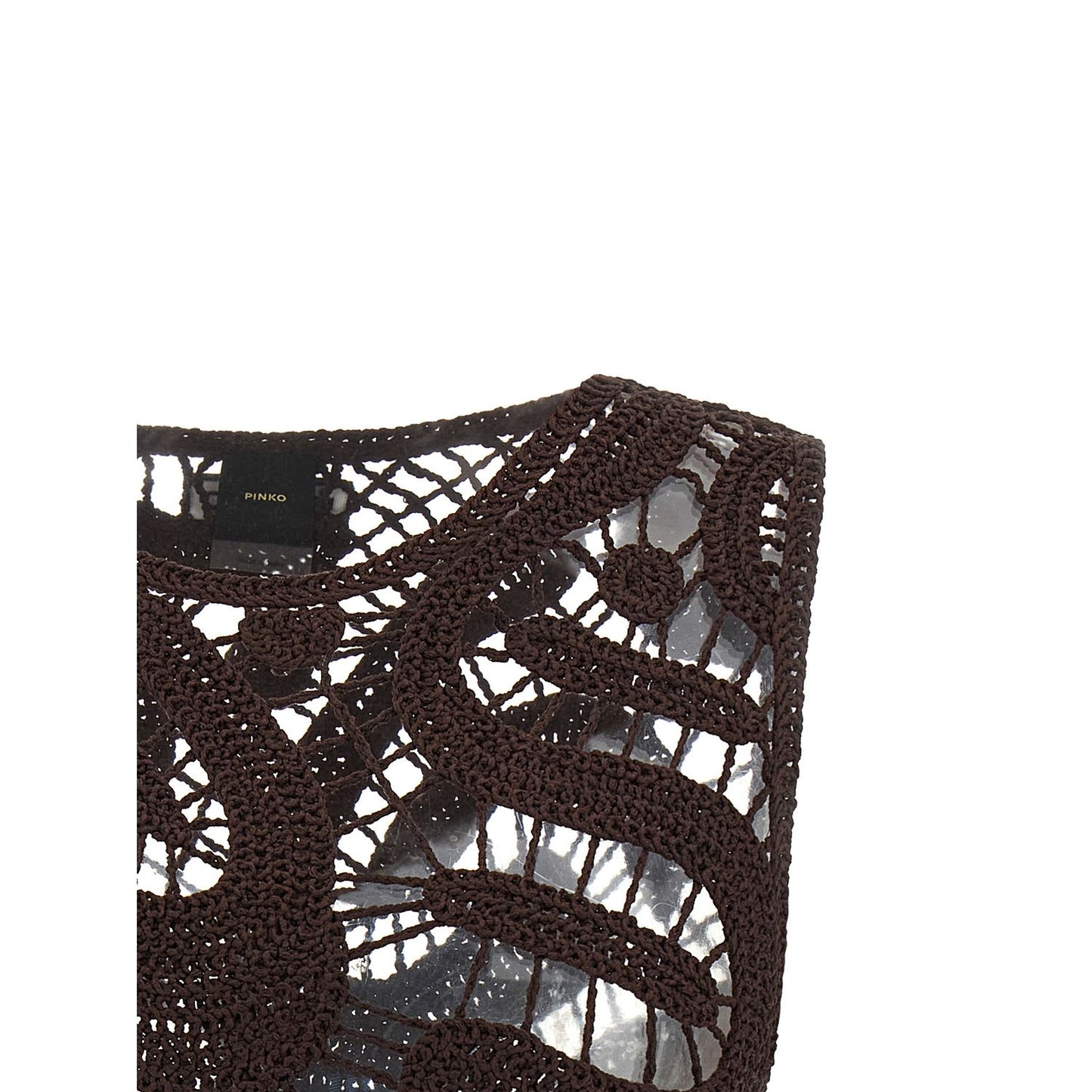 PINKO Brown Viscose Blouse