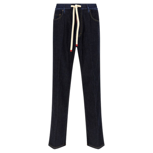 Dsquared² Blue Cotton Straight-Leg Jeans