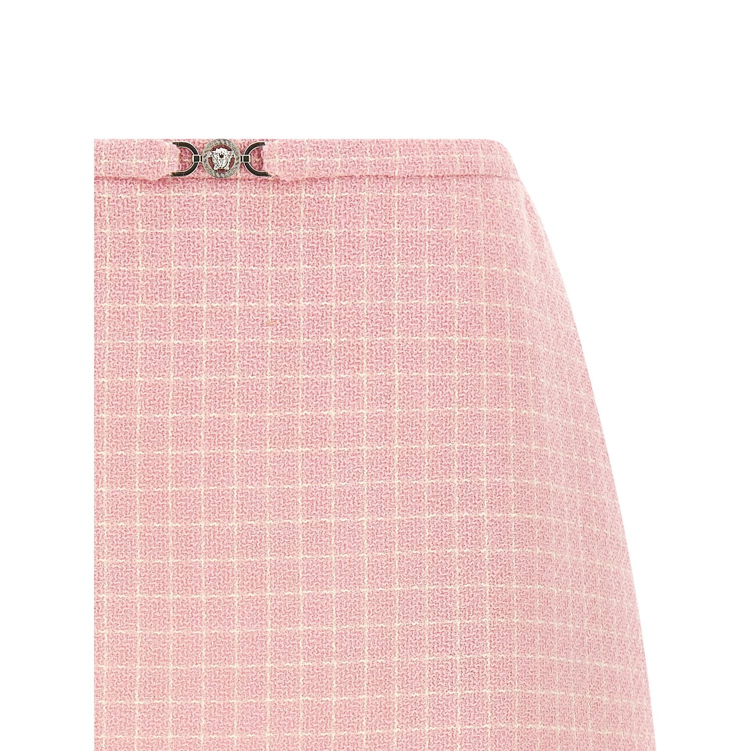 Versace Multicolor Virgin Wool Long Skirt