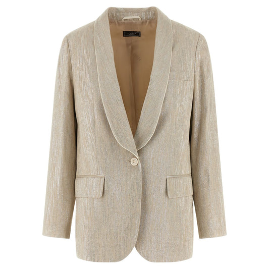 Peserico Beige Viscose Blazer