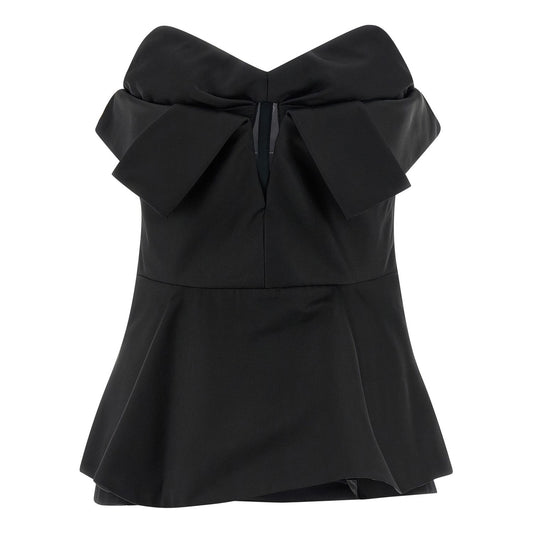 Alexander McQueen Black Polyester Tank Tops