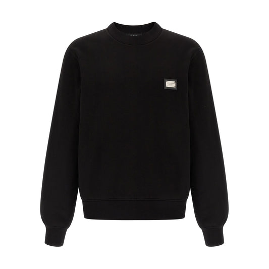 Dolce & Gabbana Black Cotton Sweatshirt