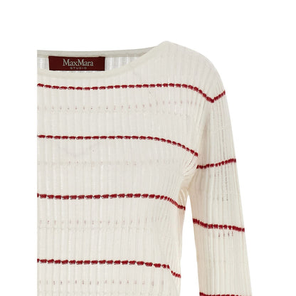 Max Mara White Silk Cardigan