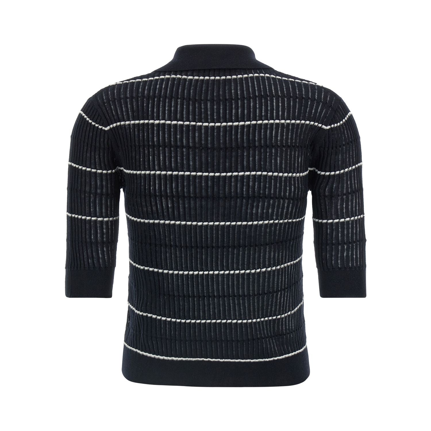 Max Mara Blue Silk Polo Shirt