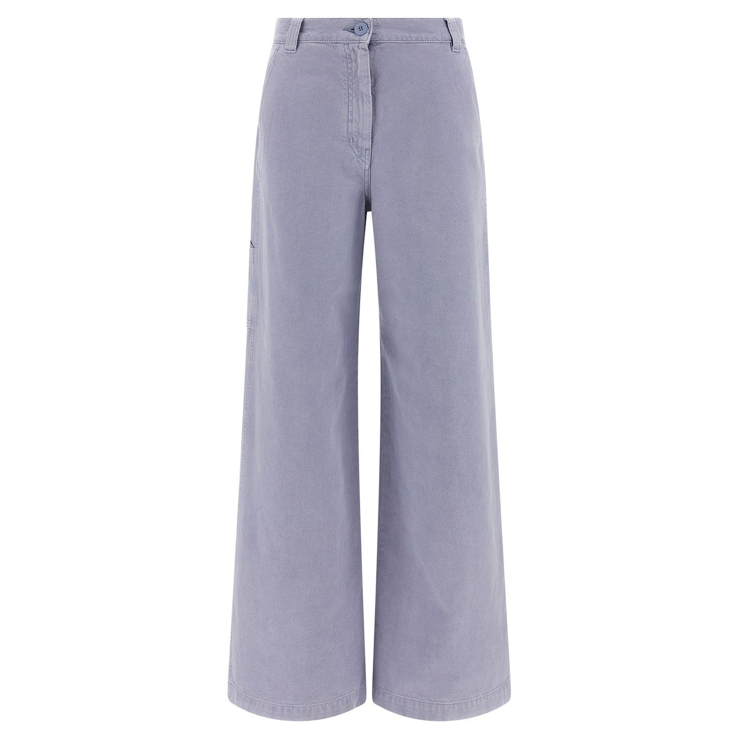 Max Mara Purple Cotton Casual Pants