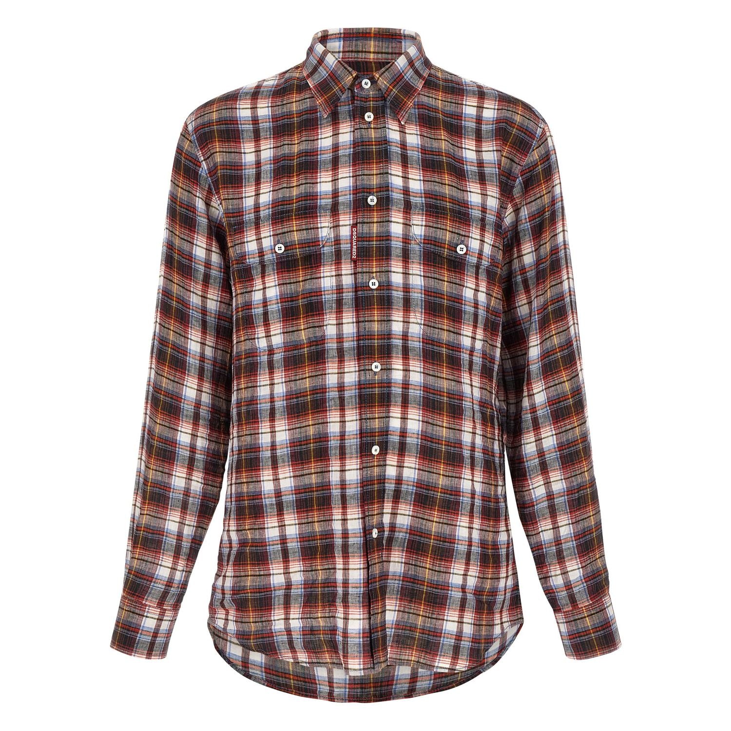 Dsquared² Red Linen Blouse