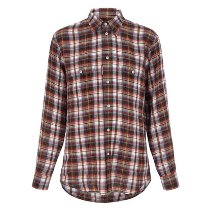 Dsquared² Red Linen Blouse