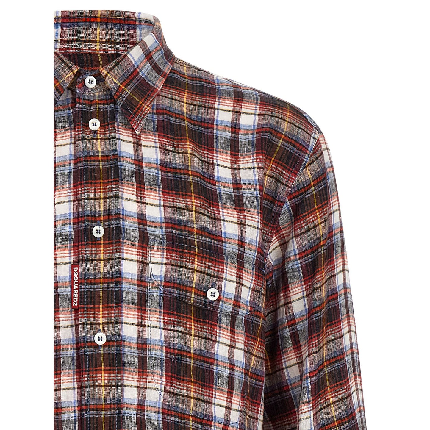 Dsquared² Red Linen Blouse