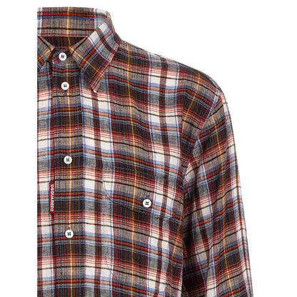 Dsquared² Red Linen Blouse