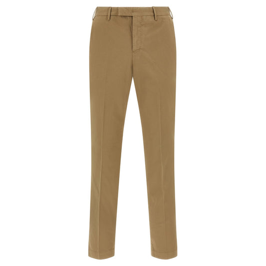 PT Torino Brown Cotton Dress Pants