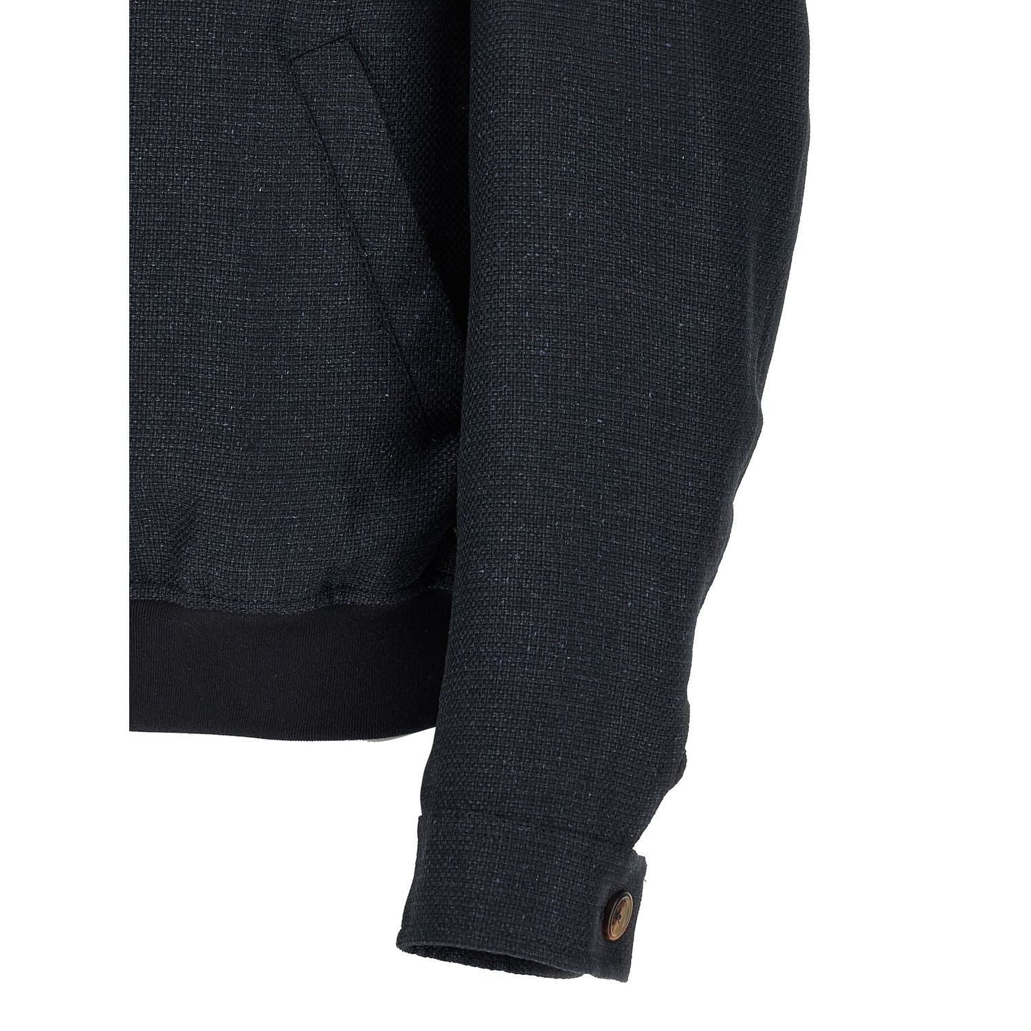 Brunello Cucinelli Blue Sisal Biker Jacket