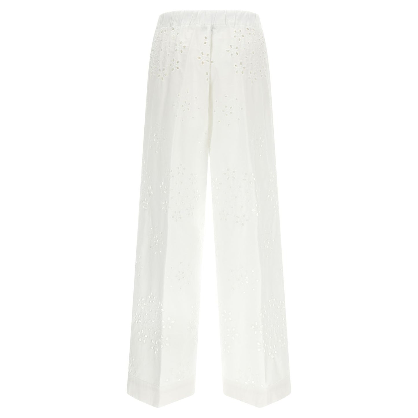 Herno White Cotton Casual Pants