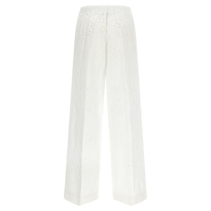 Herno White Cotton Casual Pants