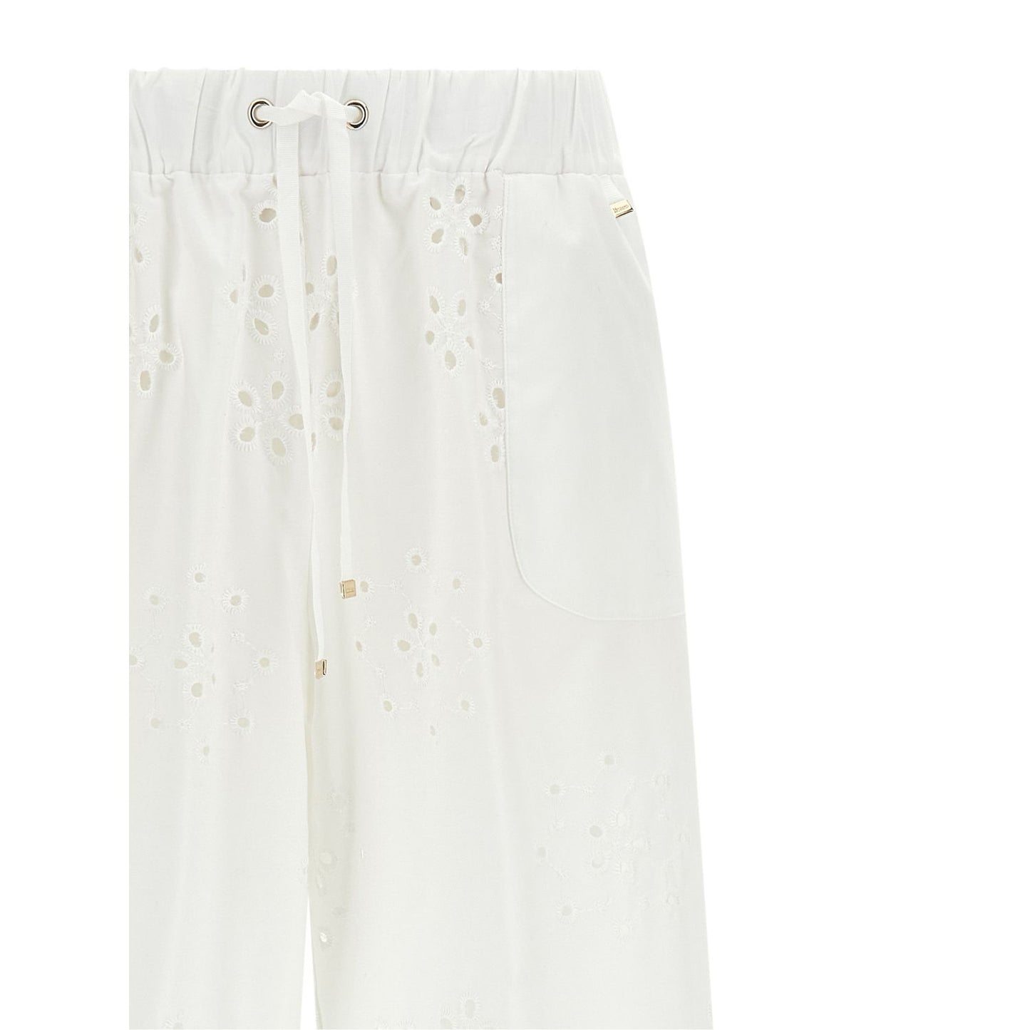 Herno White Cotton Casual Pants