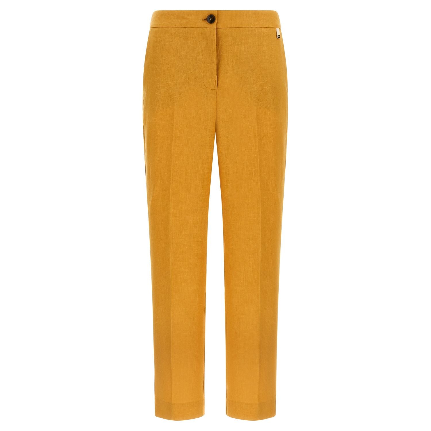Herno Orange Linen Casual Pants