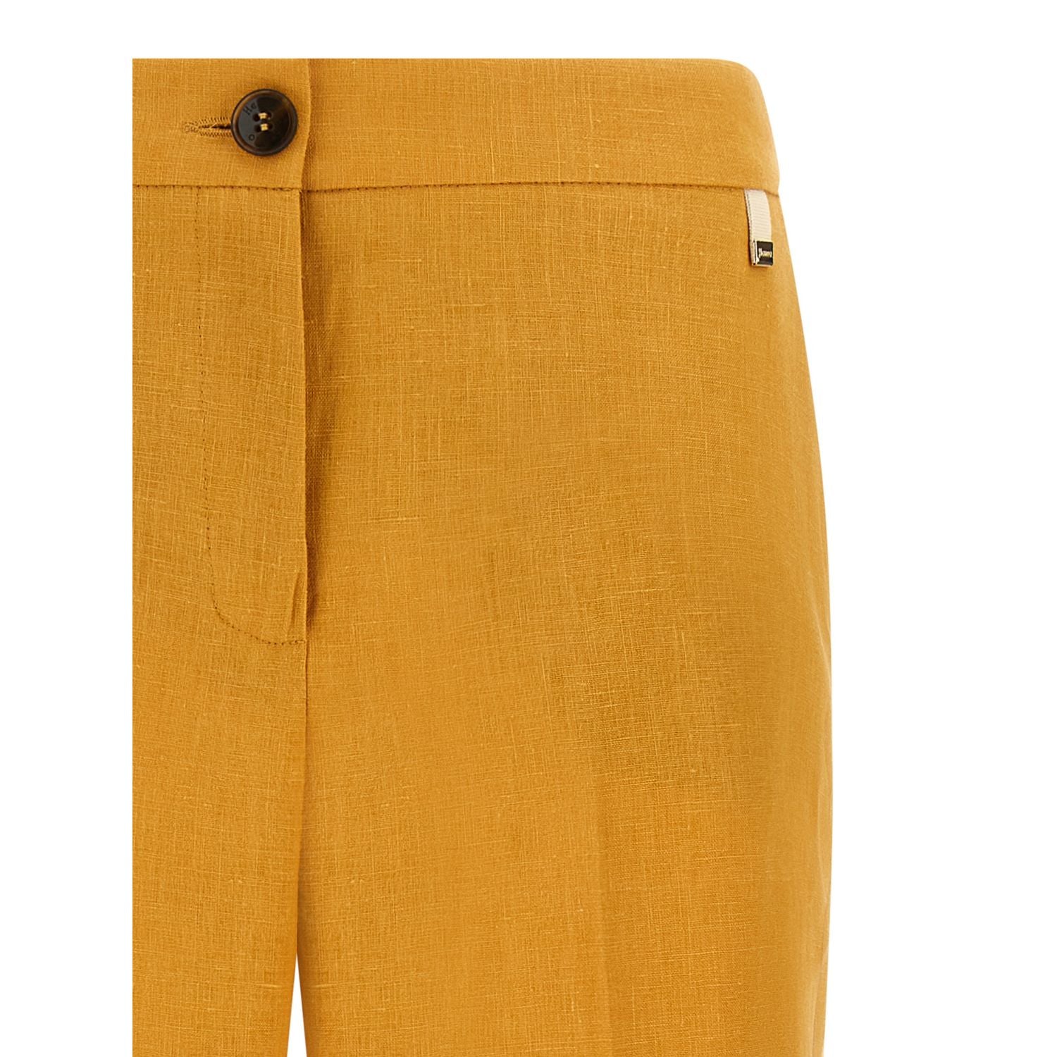 Herno Orange Linen Casual Pants