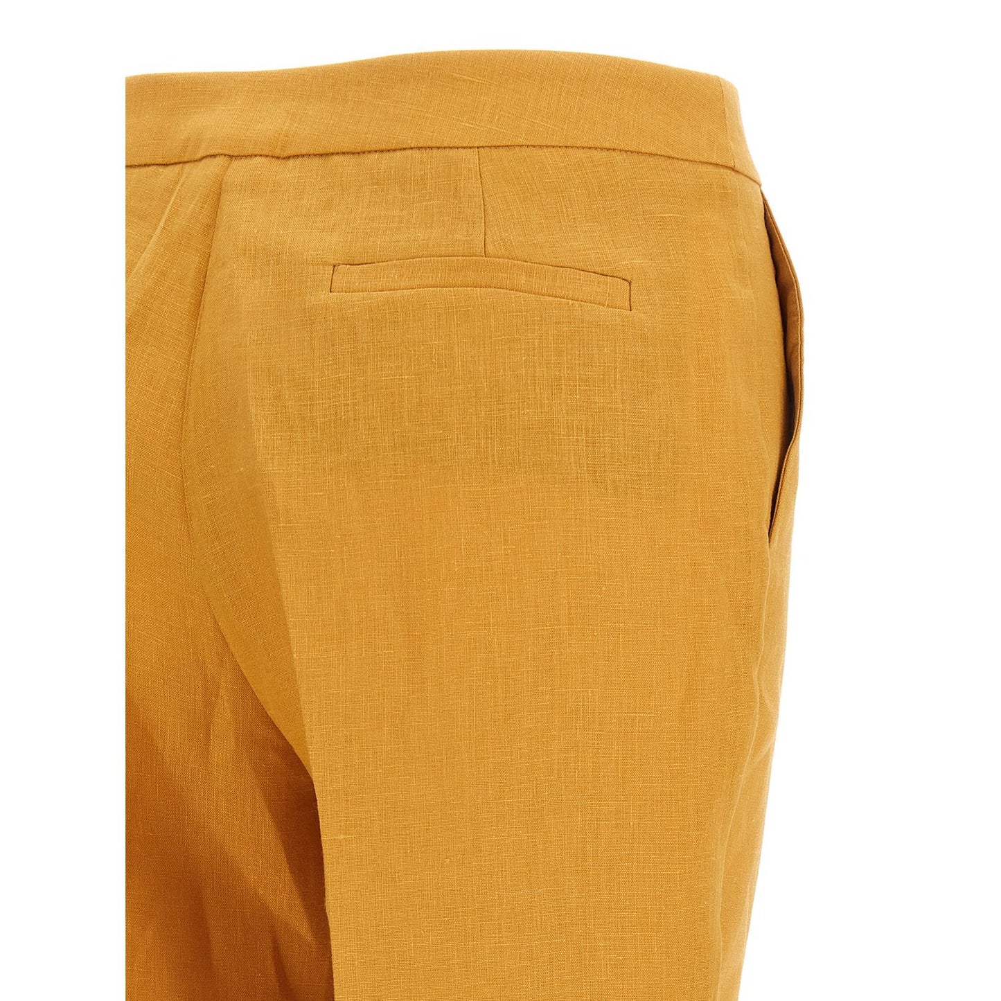 Herno Orange Linen Casual Pants
