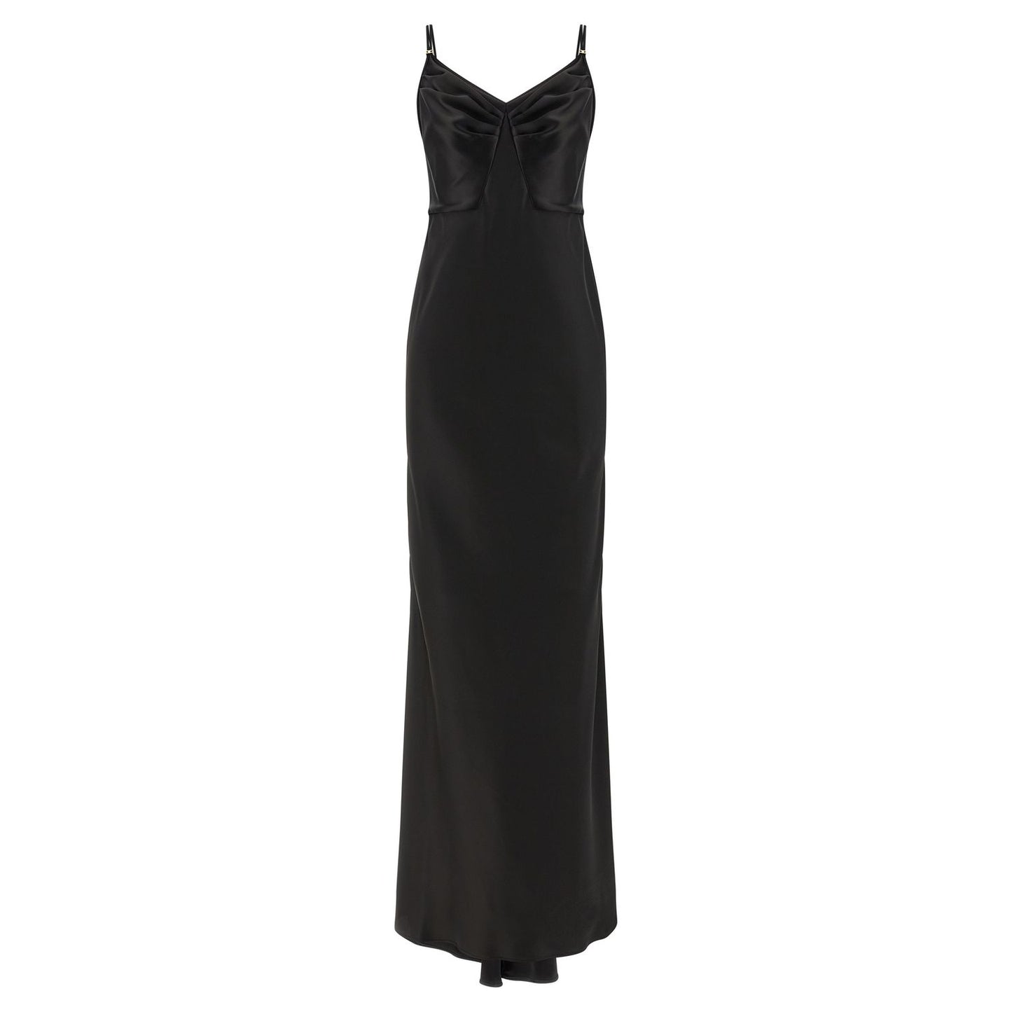 Elisabetta Franchi Black Polyester Long Dress