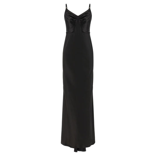 Elisabetta Franchi Black Polyester Long Dress