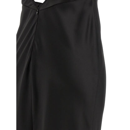 Elisabetta Franchi Black Polyester Long Dress