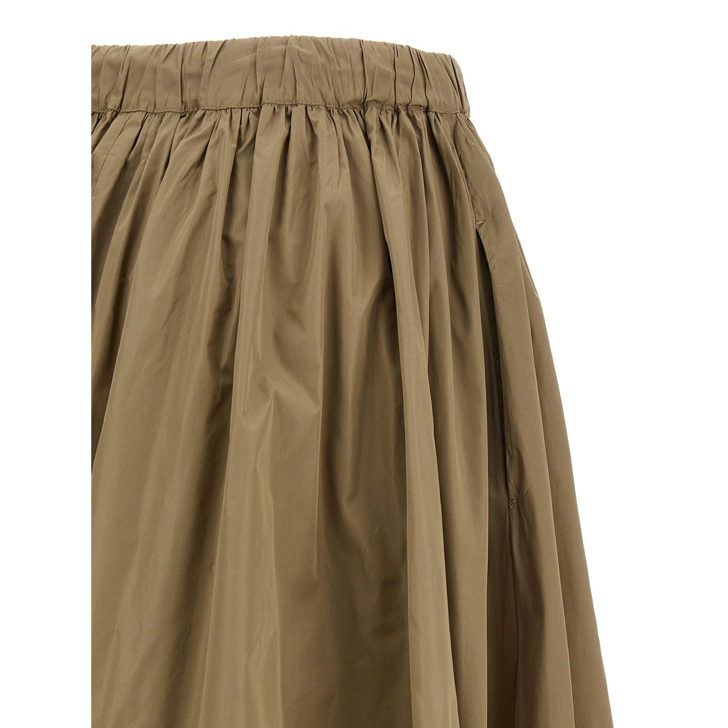 Max Mara Bicolor Polyester Midi Skirt